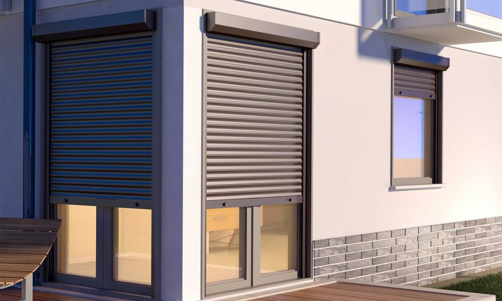 Modern huis met rolluiken