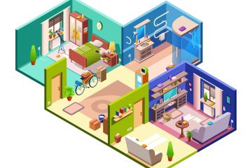 Huis flat isometric