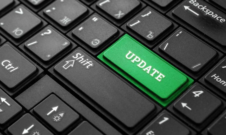 Toetsenbord met updateknop